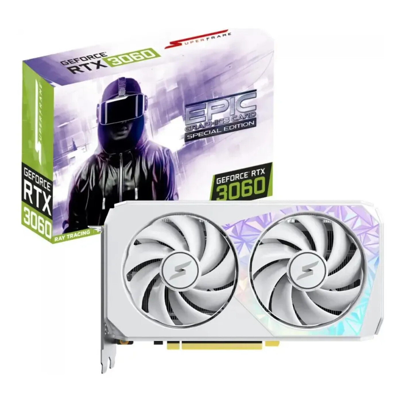 Placa de video RTX 3060 de 12GB, foto do anuncio no Mercado Livre