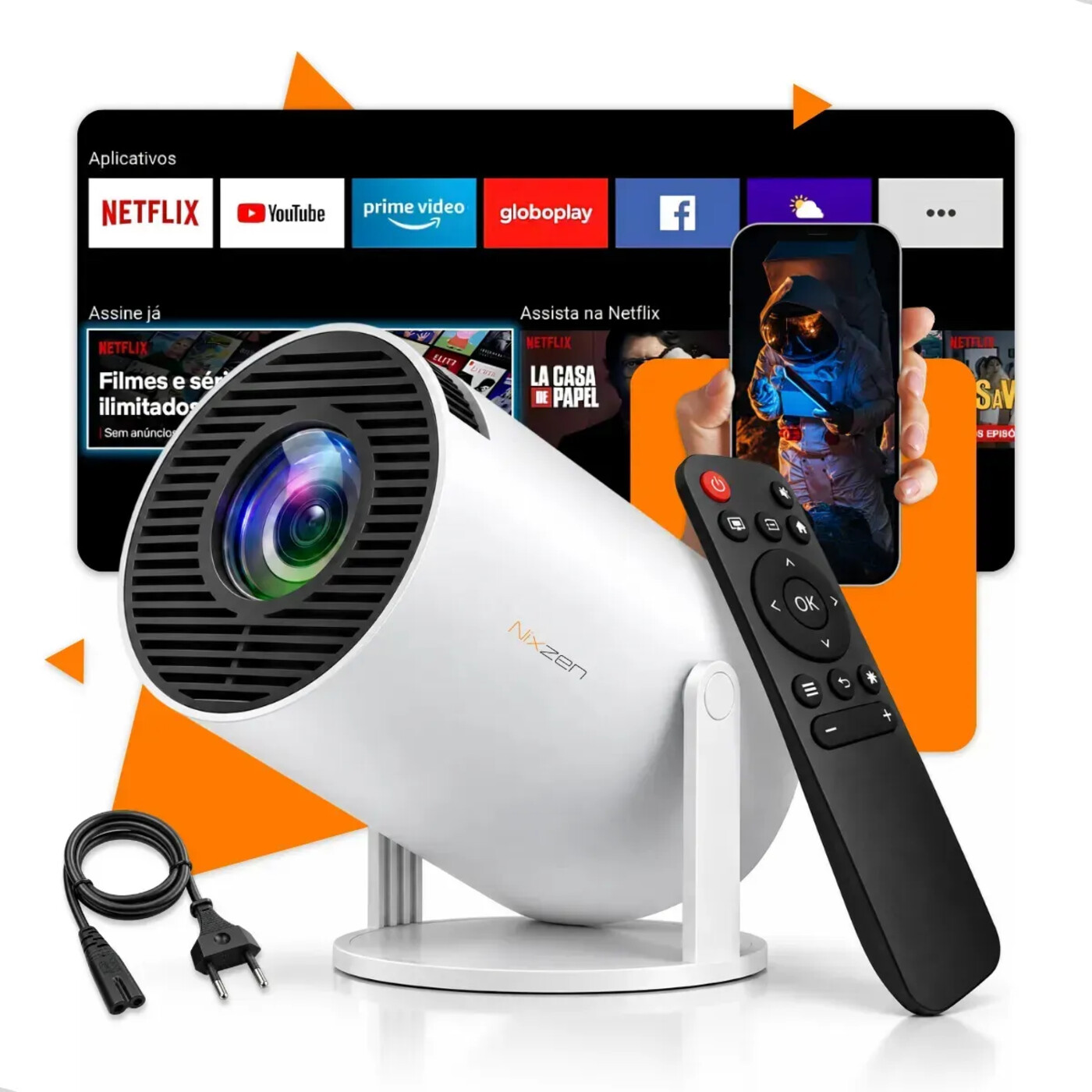 Mini projetor portatil HY300, foto do anuncio no Mercado Livre